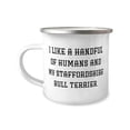 thumbnail image 1 of Love Staffordshire Bull Terrier Dog Gifts, I Like a Handful of Humans and My Staffordshire, Love 12oz Camper Mug For Friends From Friends, 1 of 2