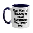 thumbnail image 1 of Love Staffordshire Bull Terrier Dog, I Just Want to Be a Stay at Home Staffordshire, New Holiday Two Tone 11oz Mug From Dog Lovers, 1 of 2