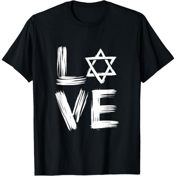 Love Star of David Jewish T-Shirt