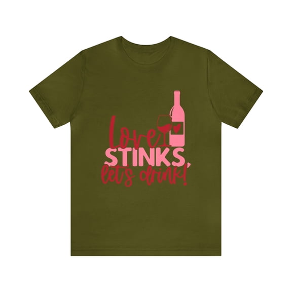 Love Stinks Let's Drink Valentine Day Unisex Jersey Short Sleeve T-Shirt