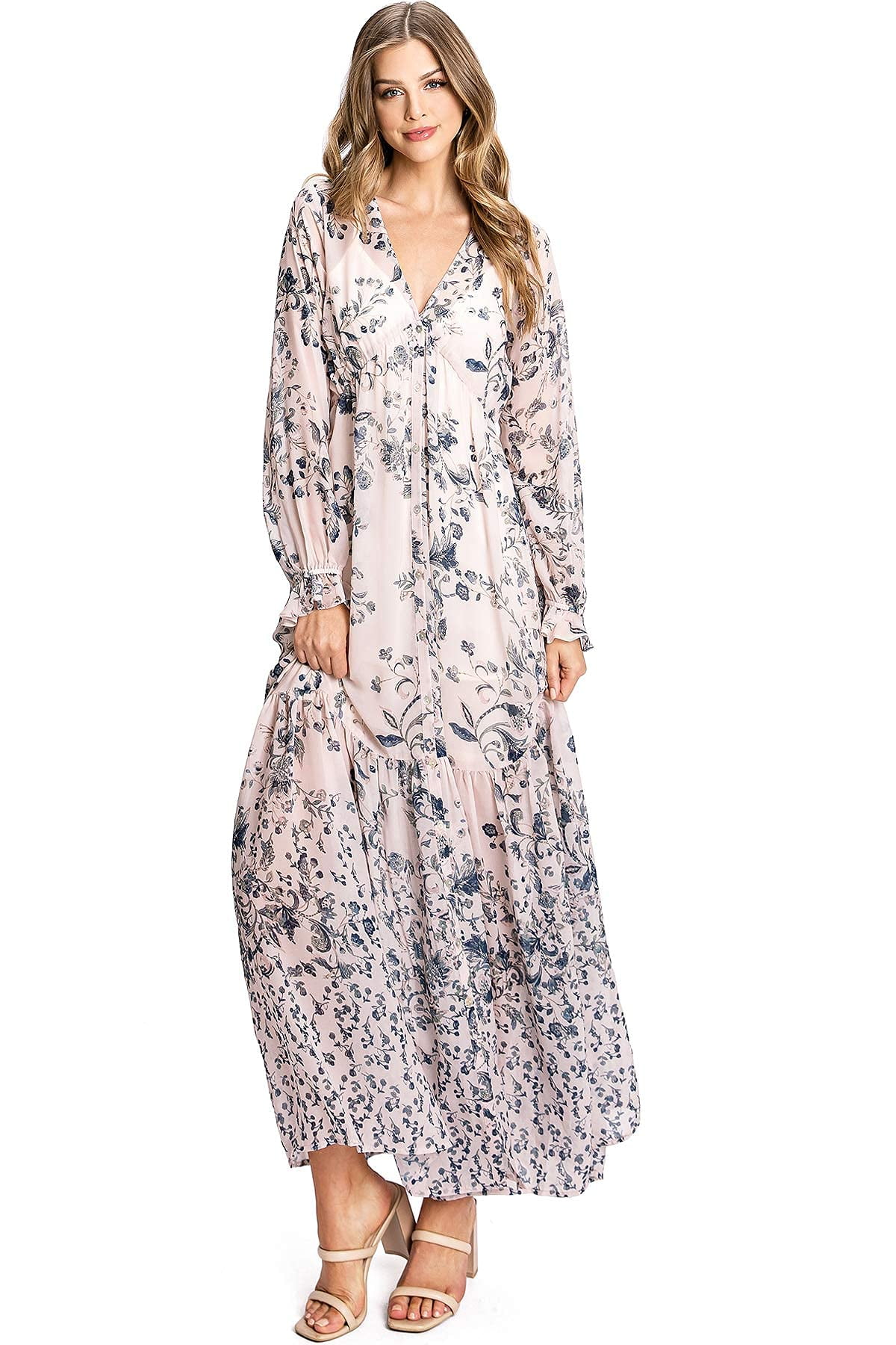 chinese dress ladies Bird Of Paradise Tropical Floral Print Maxi Dress – Legacy Clothing Boutique main image 1