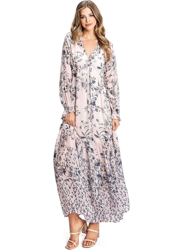 bell sleeve maxi dress black Meimeij Black Bell Sleeve Midi Dress – Timeless