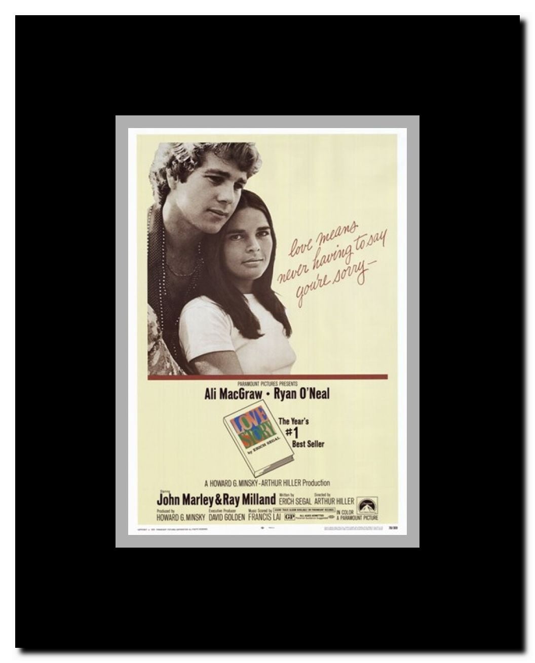 Love Story Framed Movie Poster