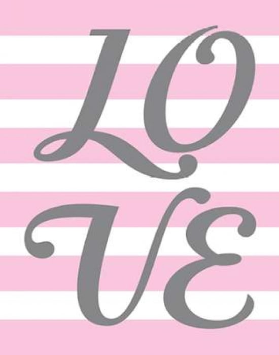 Love Stripe Canvas Art - Tamara Robinson (22 x 28)