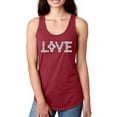 thumbnail image 1 of Love Strips Art Text    Racerback Tank Women -Image by Shutterstock, Female XX-Large, 1 of 4