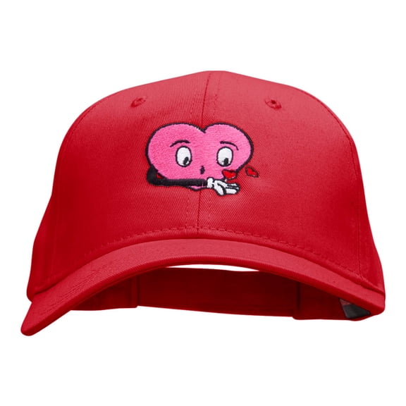 Love Struck Embroidered Solid Low Profile Cap - Red OSFM