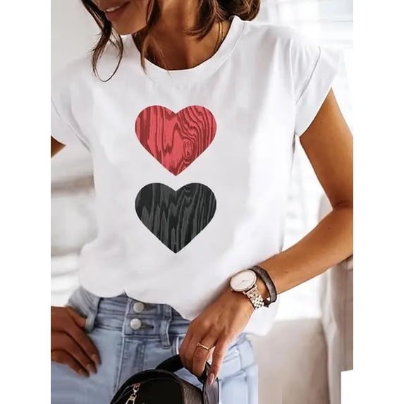 Love Style Trend Cute 90s Short Sleeve Print T Shirt Clothing Tee Women Graphic T-shirt Summer Clothes Fashion Female Top