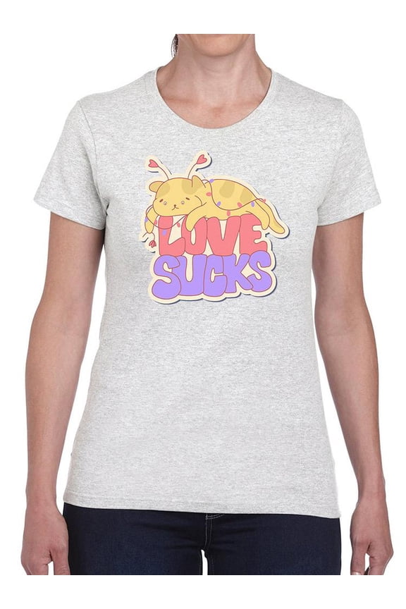 Love Sucks T-Shirt Women -Smartprints Designs, Female Medium