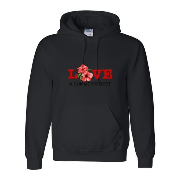 Love Summer Best Season Sunshine Beach Vacation Quote Graphic Hoodie, for men & women, up to size 5XL