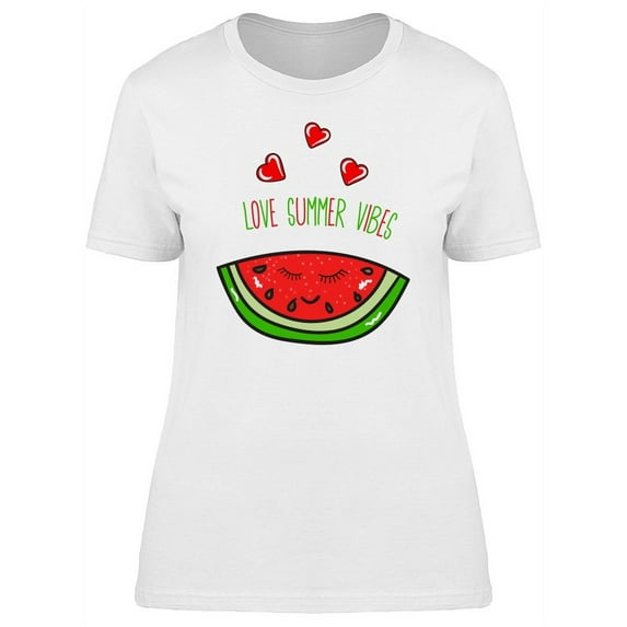 Love Summer Vibes Watermelon T-Shirt Women -Image by Shutterstock, Female Medium