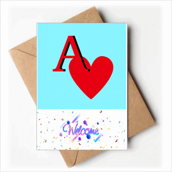 Love Sun Heart A Poker Welcome Back Greeting Cards Envelopes Blank