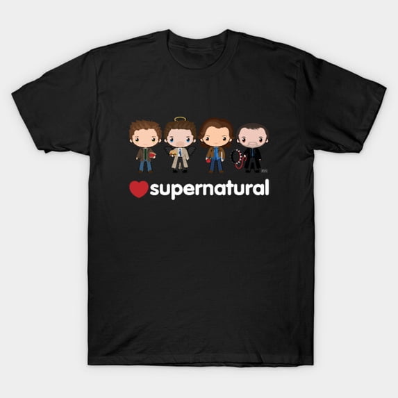 Love Supernatural Winchester Hunter Heart Symbol Graphic Unisex T-Shirt, for men & women, up to size 5XL