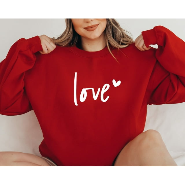 Love Sweatshirt, Heart Hoodie, Valentines Day Sweatshirt, Women's ...