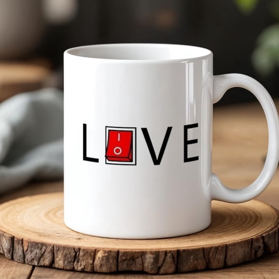 Love Switch Mug Unique Ceramic Coffee Cup Playful Romantic Gift Modern Home Dr oz Drinkware.