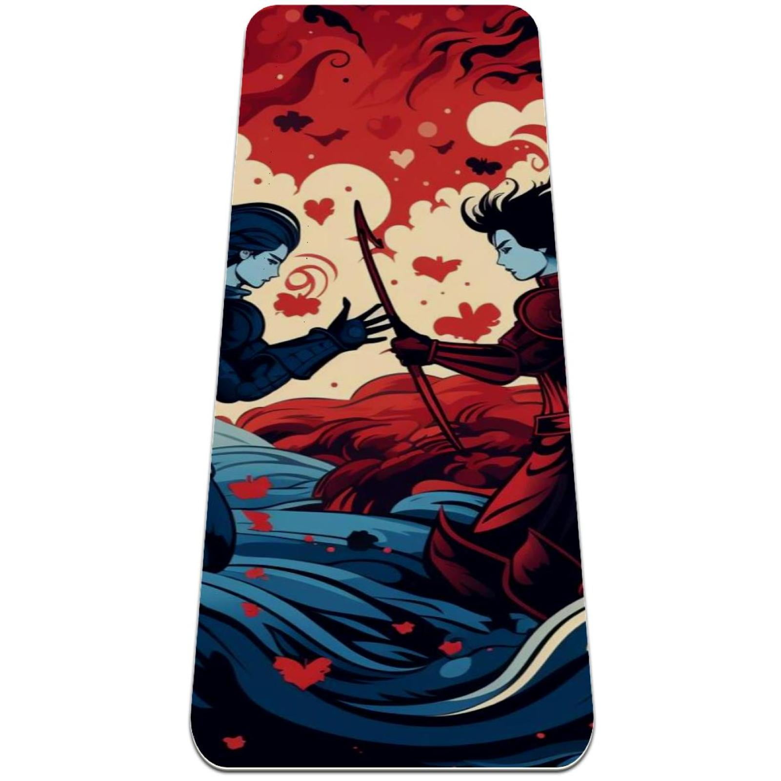 Love TPE Exercise Mat for Yoga Pilates, Workout Mat for Home and Gym