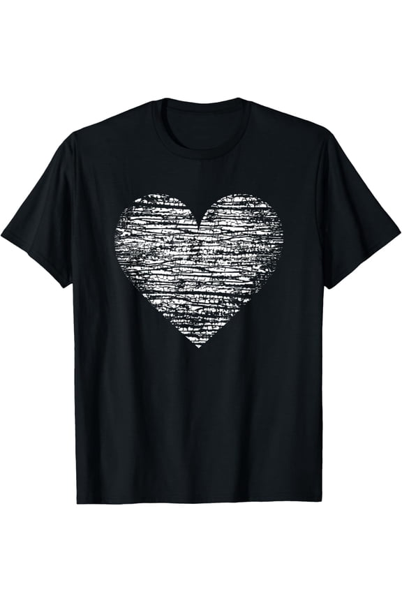 Love TShirt Women Men Distressed Heart Valentines Graphic T-Shirt100% cotton