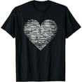 thumbnail image 1 of Love TShirt Women Men Distressed Heart Valentines Graphic T-Shirt100% cotton, 1 of 5