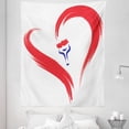 thumbnail image 1 of Love Tapestry, Brush Drawing a Heart Mutual Special Emotions Positive Desire Graphic Print, Fabric Wall Hanging Decor for Bedroom Living Room Dorm, 5 Sizes, Red Blue White, by Ambesonne, 1 of 1