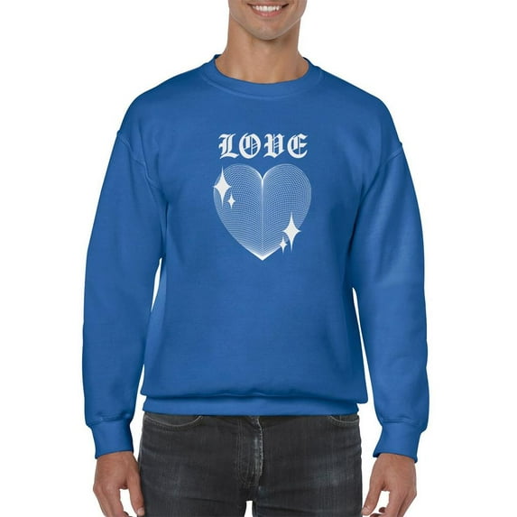 Love Techno Style Heart Sweatshirt Men -Image by Shutterstock, Male Medium