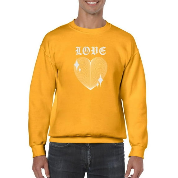 Love Techno Style Heart Sweatshirt Men -Image by Shutterstock, Male Small