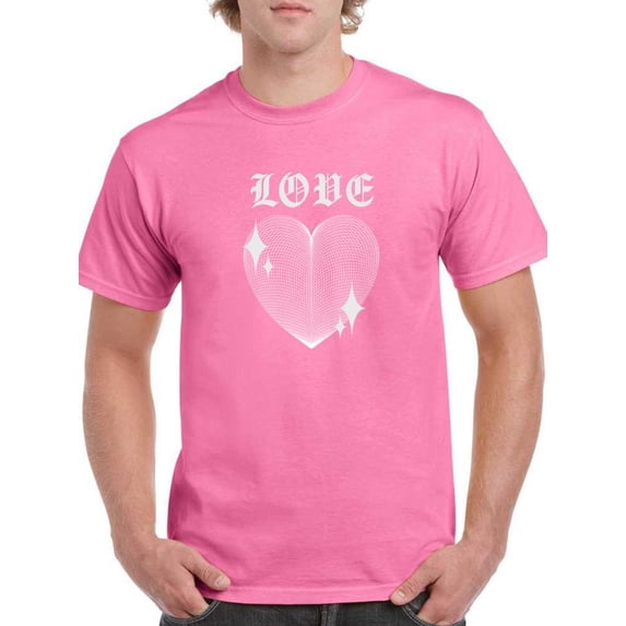 Love Techno Style Heart T-Shirt Men -Image by Shutterstock, Male 3X-Large