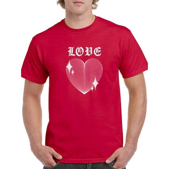 Love Techno Style Heart T-Shirt Men -Image by Shutterstock, Male Large