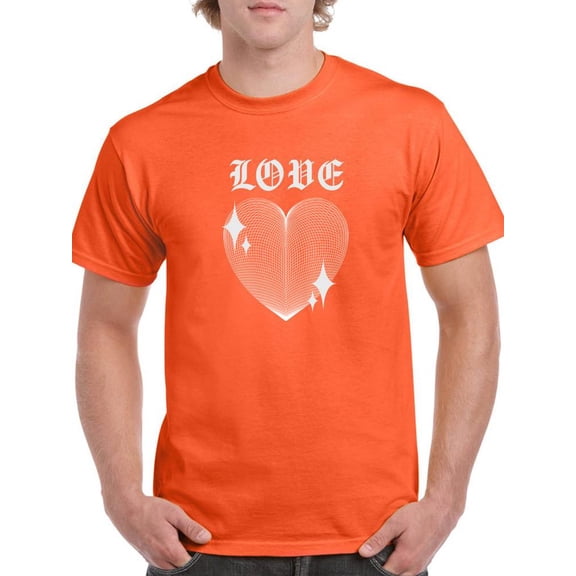 Love Techno Style Heart T-Shirt Men -Image by Shutterstock, Male Large