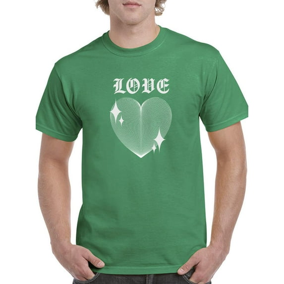 Love Techno Style Heart T-Shirt Men -Image by Shutterstock, Male x-Large