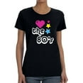 thumbnail image 1 of Love The 80's  Decade Women Black T-Shirt, Female Small, 1 of 4