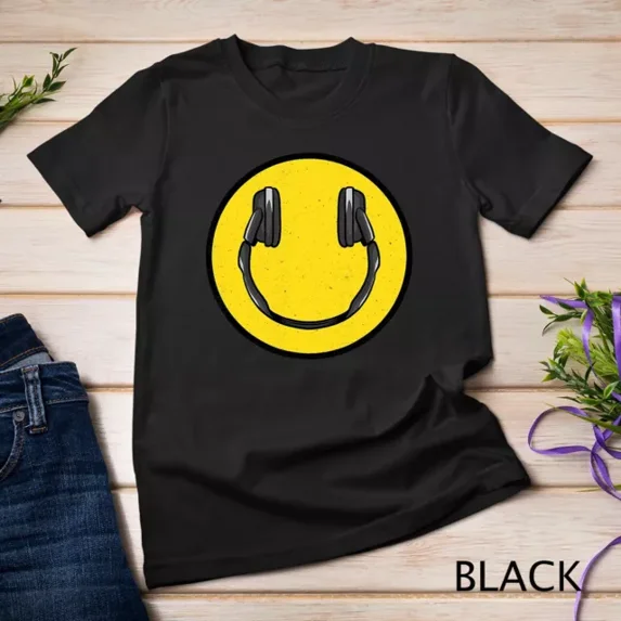 Love The 90'S Retro Vintage Headphones Smiley Face Music Dj T-Shirt Unisex S-5XL Hot Trending Shirt, Vintage Birthday Gift