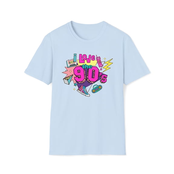 Love The 90s, Gildan Unisex Softstyle T-Shirt, Retro Graphic Tee, S-3XL