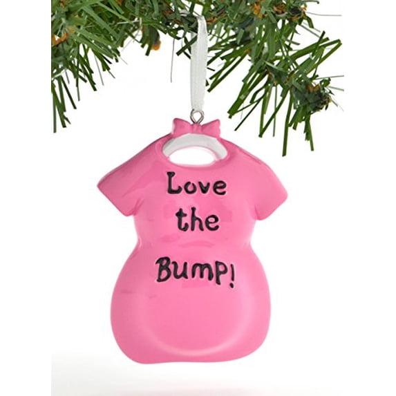 Love The Bump Black Personalized Christmas Ornament DO-IT-YOURSELF