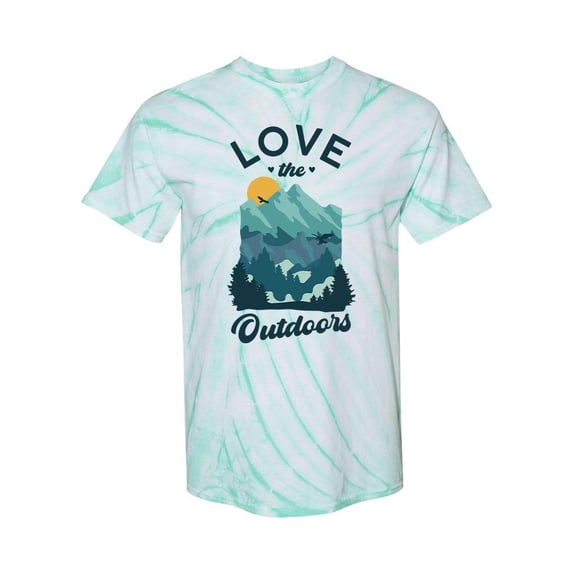 Love The Outdoors Tie Dye Cyclone Women -Smartprints Designs, Female Large