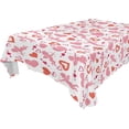 thumbnail image 1 of Love Theme Fabric Square Tablecloth - Waterproof and Wrinkle-Resistant Table Cloth 54x54 Inch Table Cover for Indoor & Outdoor Dining House Decor, 1 of 7