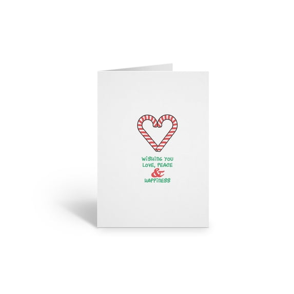 Love Themed Notecard - 4.25" x 5.5" - 10 Christmas Note Cards Per Pack- 14313