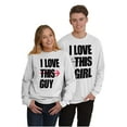 thumbnail image 1 of Love This Girl Guy Cute Matching Set Men's Big & Tall Long Sleeve Graphic Tee Brisco Brands 2X, 1 of 6
