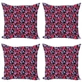 thumbnail image 1 of Ambesonne Love Throw Pillow Cover 4 Pack, Pinkish Hearts Valentines, 20", Multicolor, 1 of 2
