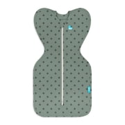 Love To Dream Swaddle Up Original Sleep Sack, 4-Way Stretch, Cotton Blend, 1.0 TOG, Deep Olive Stars, Medium