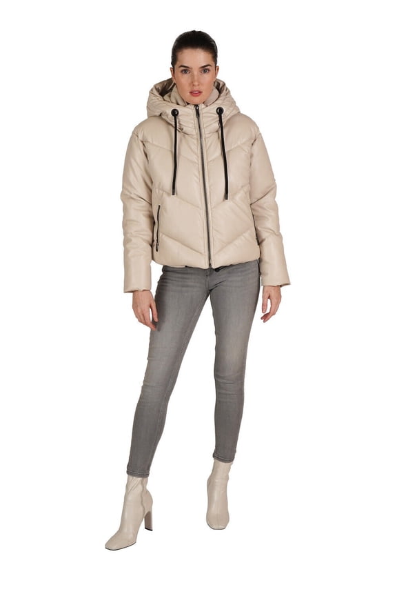Puffer Jacket - LT91-74 (Beige, M)