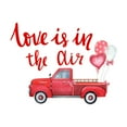 Love Transport Car Valentine's Day Toilet Sticker Living Room Bedroom