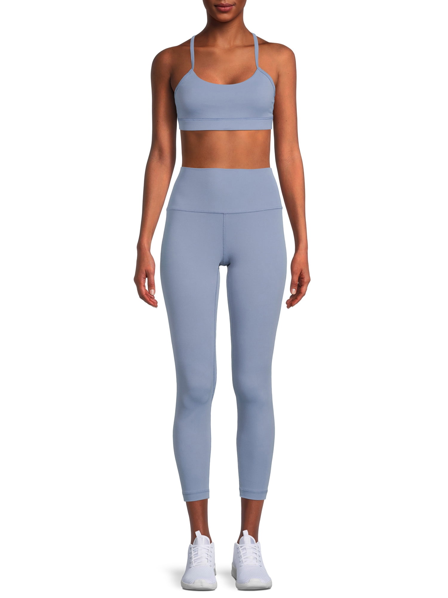 Love Tree Racer Crop Tank Top and High Waisted Leggings Set (Junior),  2-Piece Set 