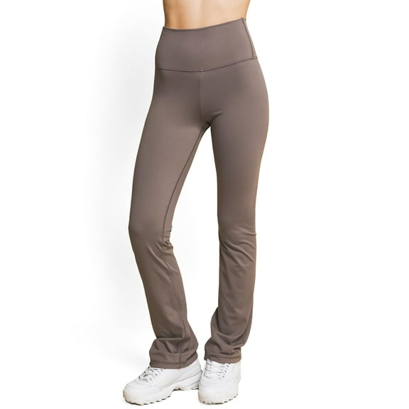 Love Tree Women's High Rise Bootcut Buttery Soft Yoga Pant Leggings (Truffle, Large)