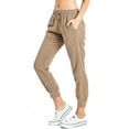 thumbnail image 1 of Love Tree Women's Juniors High Rise Joggers (M, Camel), 1 of 3
