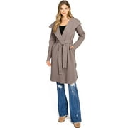 Love Tree Women's Soft Knit Trench Cardigan Coat (Taupe, M)