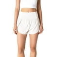 thumbnail image 1 of Love Tree Womens Juniors Athletic Gym Work Out Running Shorts  (White, Large), 1 of 3