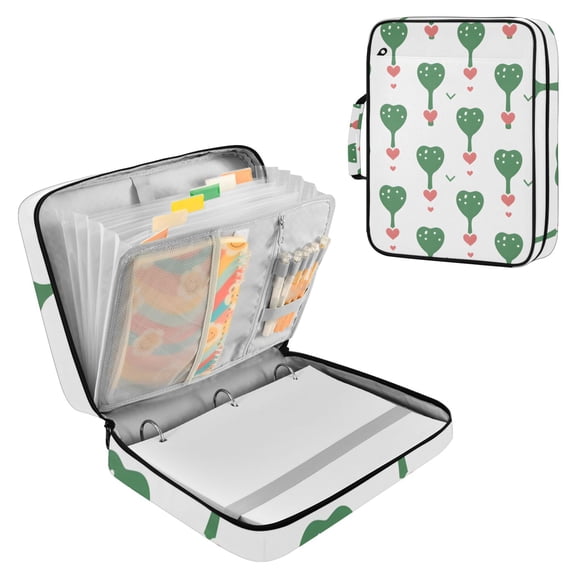 Love Trees Hearts Accordion File Organizer Expanding File Folder 3-Ring Binder Bag 500 Sheets A4 Size
