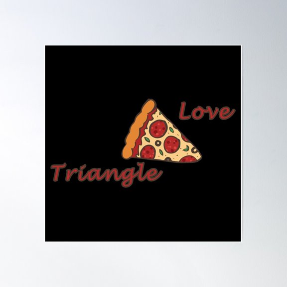 Love Triangle Poster Wall Art, Modern Wall Decor For Living Room Bedroom, 30x30 UNFRAMED
