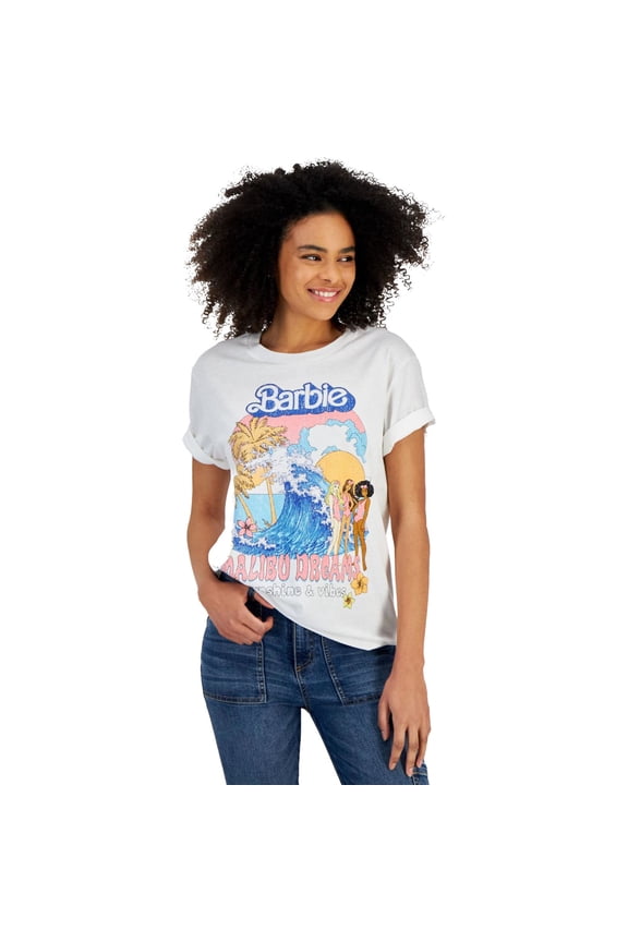 Womens Barbie Print Graphic T-Shirt, Multicoloured, Juniors, X-Small