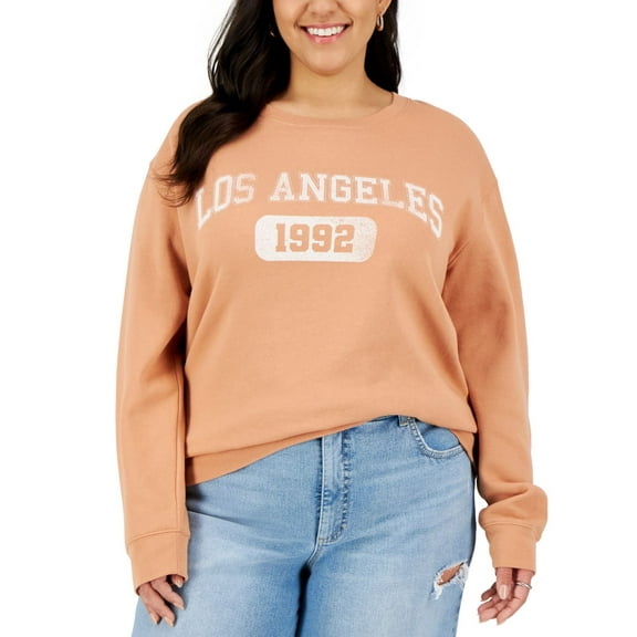 Love Tribe Womens Plus Size Los Angeles Graphic Sweatshirt;3X