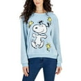 thumbnail image 1 of Love Tribe Womens Snoopy Graphic Sweatshirt, Blue, Juniors, X-Small, 1 of 1
